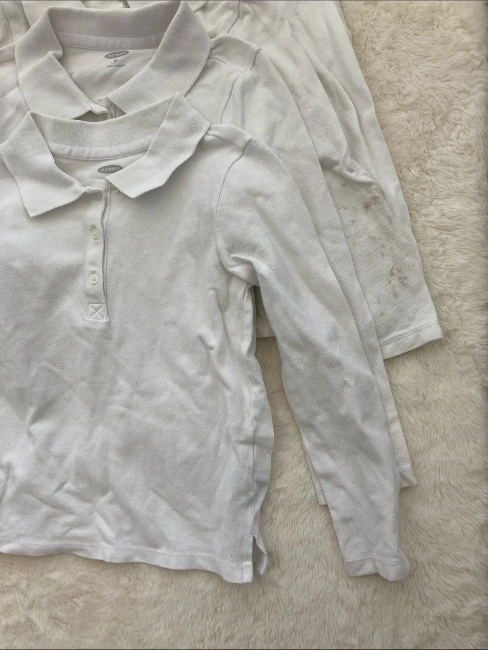 SALE! 50% Off Old Navy Kids Long-Sleeve White Polo Shirt - Classic School Top 5T